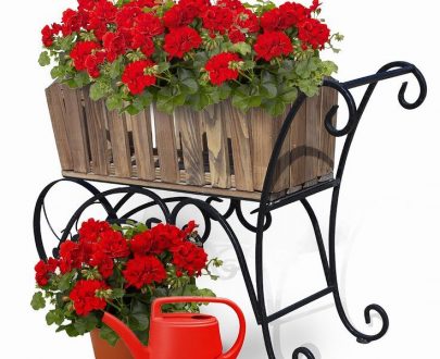 Подставка для цветов Садовая тележка, 26х57х96 см.