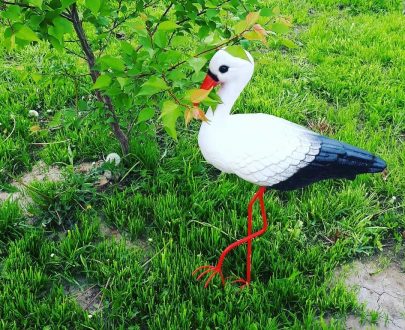 Садовая фигура Аист малый Н-60см.