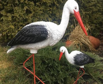 Садовая фигура Аист большой и маленький