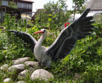 Садовая фигура Аист большой с крыльями 152х135 см