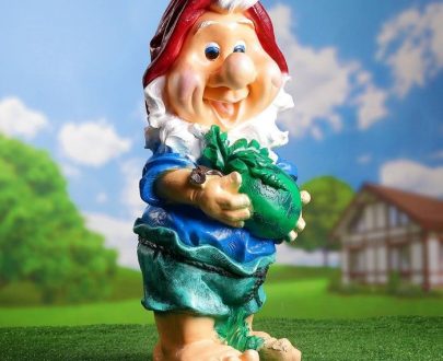 Садовая фигура Гном с арбузом 32х70 см.