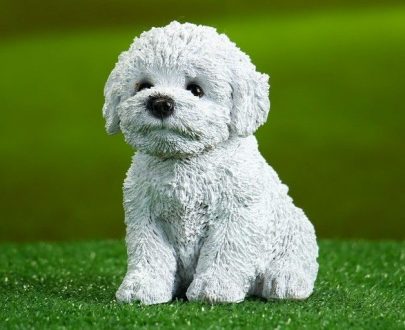 Садовая фигура Щенок вестхайлендского терьера, 15х11х15 см.