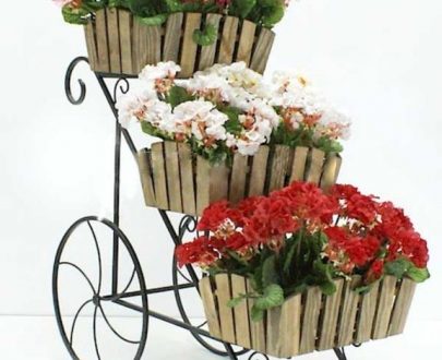 Кованая подставка для цветов Кантри арт. 21145 черн., 88х85х40 см.