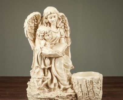 Садовая фигура Ангел с девочкой, 37 х 28 см.