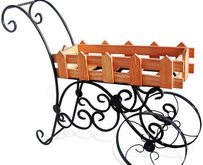 Подставка для цветов Садовая тележка арт. 19012, 25х96х77 см.