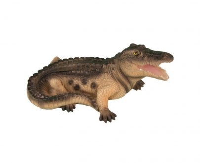 Садовая фигура Крокодил маленький новый, 15х31 см.