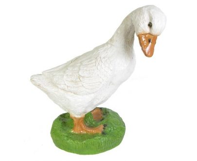 Садовая фигура Гусь большой на подставке, 44х32 см.