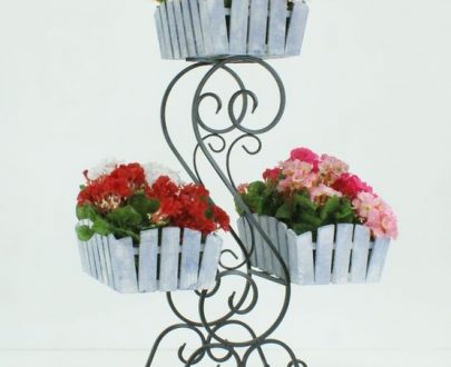 Кованая подставка для цветов Кантри арт. 21146, 98х66х40 см.