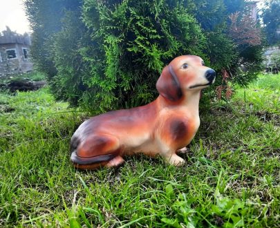 Садовая фигура собака Такса, 27х34 см.