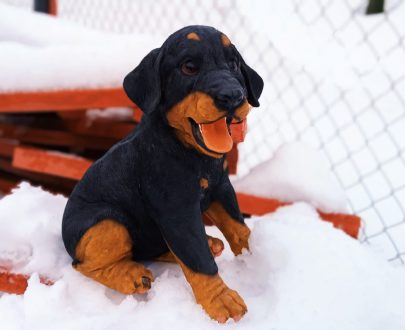 Садовая фигура Ротвейлер маленький, 25х19 см.