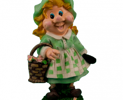 Садовая фигура Девочка с корзинкой в руке 20х33 см.
