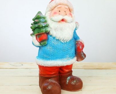 Фигура на новый год Дед мороз с ёлочкой, 40 см.