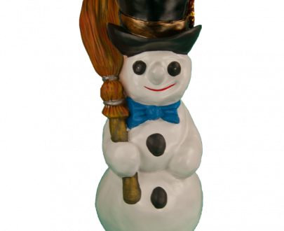 Фигура на новый год Снеговик с метелкой, 80х36 см.