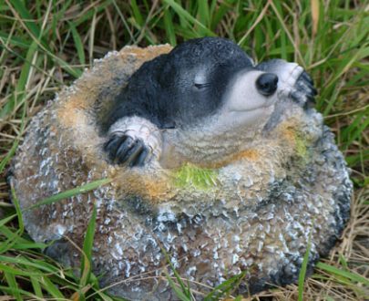 Садовая фигура Крот в норе, 18х18х12 см.