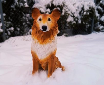 Садовая фигура Колли большая, 58х42 см.