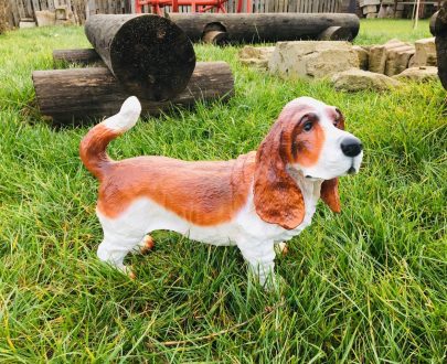 Садовая фигура собака Бассет, 48х39 см.