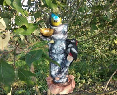 Кормушка для птиц дятел и синичка, 65х35 см.