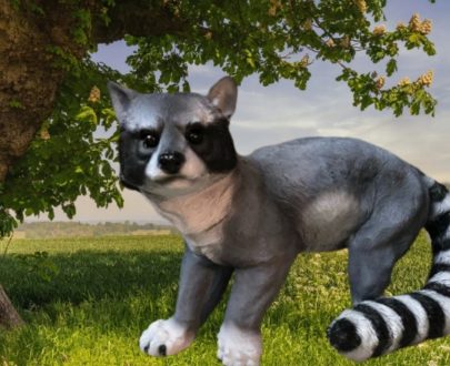 Садовая фигура Енот, 60х20х25 см.