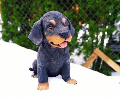 Садовая фигура Щенок сидит, 35 см.