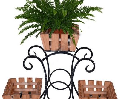 Кованая подставка для цветов Кантри арт. 21135, 25х48х68 см.