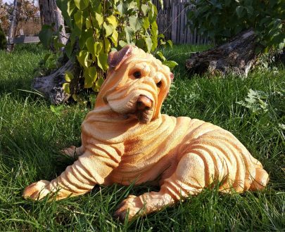 Садовая фигура Шарпей лежачий, 42х70 см.