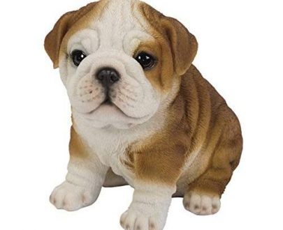 Садовая фигура Щенок английского бульдога, 16х12х15 см.