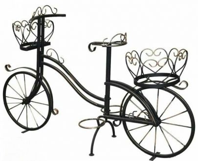 Кованая подставка для цветов Велосипед арт. 19007, 40х80х130 см.