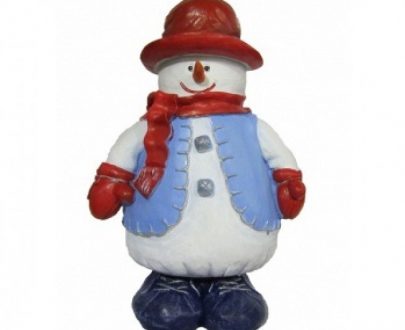 Фигура на новый год Снеговик в шляпе