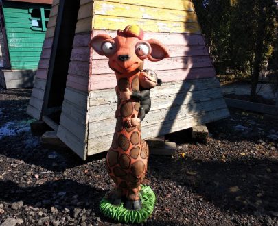 Садовая фигура Жираф и Мартышка, 79х25х31 см.