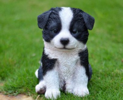 Садовая фигура Щенок лайки, 18х13х17 см.