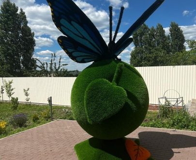 Топиари Бабочка на яблоке Морфо 300x170x170 см