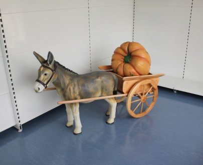 Садовая фигура Ослик с тележкой, 98х100 см.