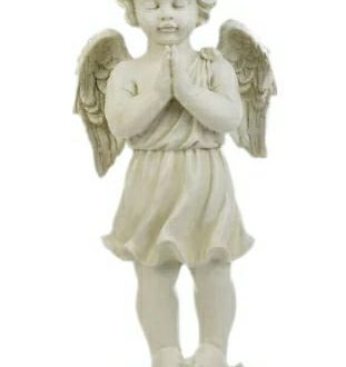 Садовая фигура Ангел молящийся стоит, 50х25 см.