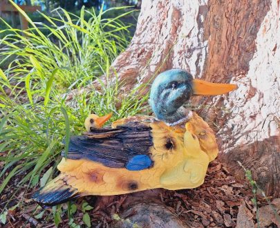 Садовая фигура Утка с утятами, 16х31 см.