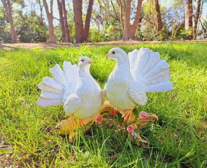 Садовая фигура Два голубя, 25х40 см.