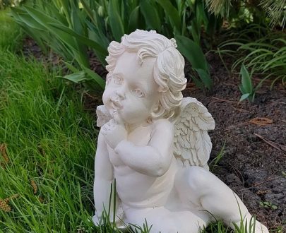 Садовая фигура Ангел думающий, 25х25 см.