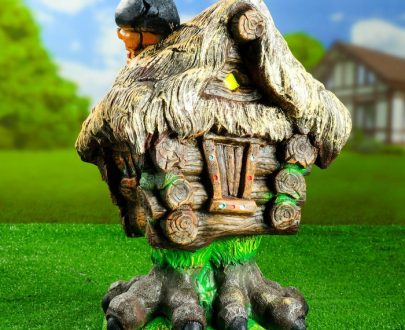 Садовая фигура Избушка на ножках с горшком 59х40х46 см.