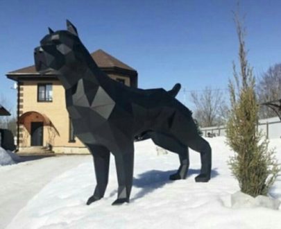 Полигональная фигура Питбуль