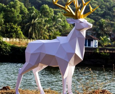 Полигональная фигура олень 237х110х260 см