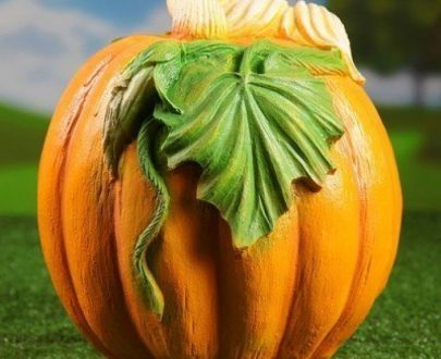 Садовая фигура Тыква с цветами 34х32 см