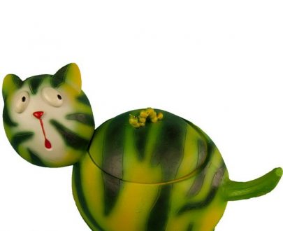 Садовая фигура Арбузный кот 22х31 см