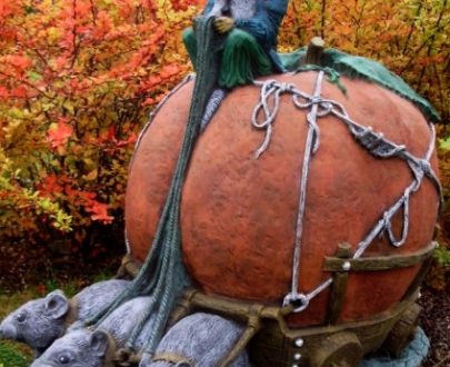 Скульптура Тыква с крысами 80х70х45 см