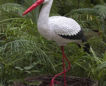 Садовая фигура Аист большой в гнезде 115 см