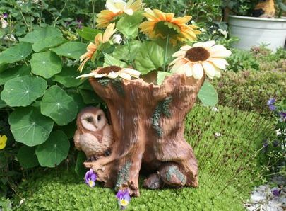 Кашпо Пенек с совой большой