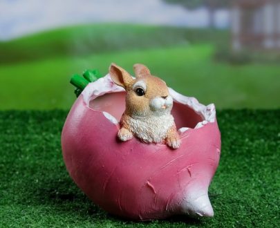 Зоокашпо Редиска с зайцем 22х24 см