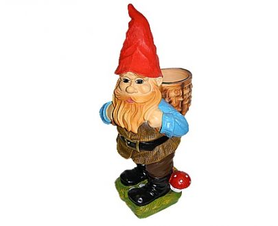 Садовая фигура Крестьянин с корзиной за спиной 80х40 см