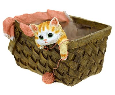 Кашпо Котенок в корзинке