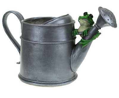 Кашпо Лейка с лягушкой