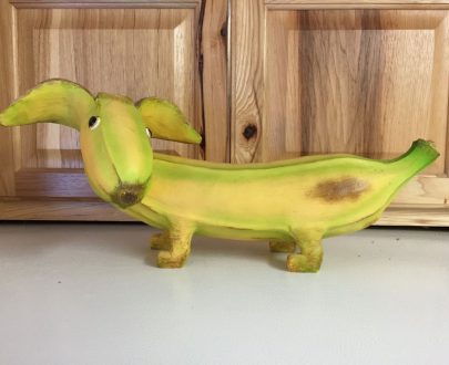 Садовая фигура Банановая такса 15х28 см