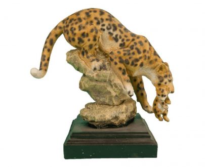Скульптура Леопард с котёнком 25х24 см